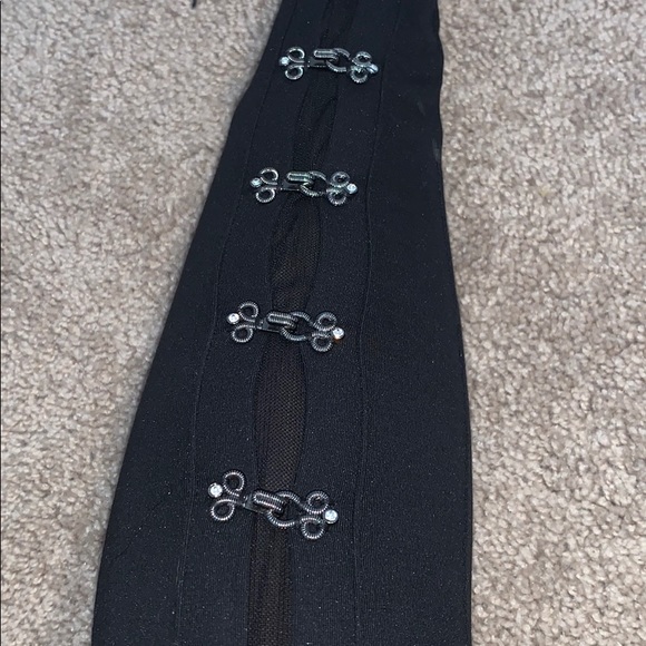 High Waist Bebe Leggings with shin clasps - Picture 2 of 4